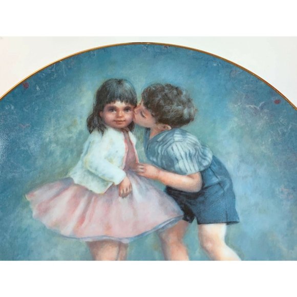 Rosemary Calder Collector Plate First Kiss Calhouns Collectors Society 1981 - Picture 6 of 8